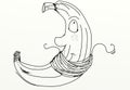 Fish Animated symbol, with bandana anti covid 19