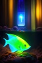 fish is on natural flame. Ai generated.