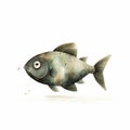 Fish Art By Jon Klassen - Full Body Illustrations On White Isolated Background