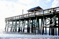 The fish are attracted to the pier which brings the osprey