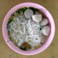 Fish ball with rice noodle Royalty Free Stock Photo