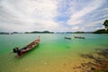 Fish boats near Cape Panwa Bay Royalty Free Stock Photo