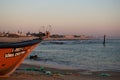 Fish boats in Praia dÃÂ´Aguda beach