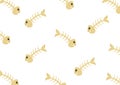 Fish bone background with cats favorite food theme Royalty Free Stock Photo