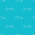 Fish bone background. Vector illustration decorative design Royalty Free Stock Photo