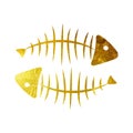 Fish Bone Background Vector Illustration Royalty Free Stock Photo