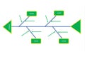 fish bone or causes and effect diagram for root cause analysis