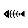 Fish bone icon. Cat food symbol. Vector illustration. EPS 10. Royalty Free Stock Photo