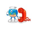 Fish bowl call mascot. cartoon vector Royalty Free Stock Photo