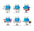 Fish bowl magic group character. cartoon mascot vector Royalty Free Stock Photo