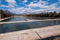 Fish breeding. Baths and protective nets. Trout fish farm