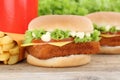 Fish burger fishburger hamburger and fries menu meal combo drink