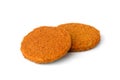 Fish burgers isolated on white background. Royalty Free Stock Photo