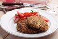 Fish cakes with salad