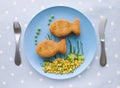 Fish Cakes with Vegetables Royalty Free Stock Photo