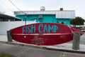 Fish Camp sign on Red Boat