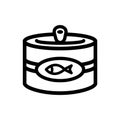 Fish can line icon Royalty Free Stock Photo