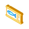 fish canned food isometric icon vector illustration Royalty Free Stock Photo