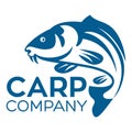 Fish carp logo. Vector illustration.