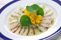 Fish carpaccio, italian dish