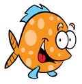 Fish cartoon illustration Royalty Free Stock Photo