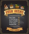 Fish chalk menu board