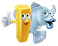 Fish and chips cartoon Royalty Free Stock Photo