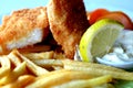 Fish and chips close up Royalty Free Stock Photo