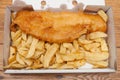 Fish and Chips from an English Fish and Chip Shop Royalty Free Stock Photo