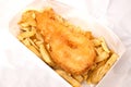 Fish and Chips from an English Fish and Chip Shop Royalty Free Stock Photo