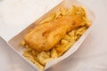 Fish and Chips from an English Fish and Chip Shop Royalty Free Stock Photo