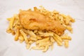 Fish and Chips from an English Fish and Chip Shop Royalty Free Stock Photo