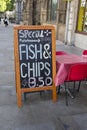 Fish and Chips Menu Royalty Free Stock Photo
