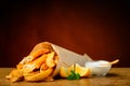 Fish and chips menu Royalty Free Stock Photo