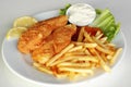 Fish and chips in a plate