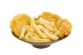 Fish, Chips and Potato Cakes Royalty Free Stock Photo