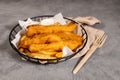 Fish and Chips with tater sauce Royalty Free Stock Photo