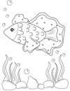 Fish coloring page