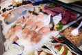 Fish counter in a grocery store Royalty Free Stock Photo