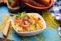 Fish couscous with prawns from Mazara del vallo Royalty Free Stock Photo