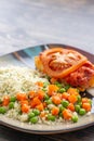 Fish, couscous and vegetables Royalty Free Stock Photo