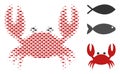 Fish Halftone Crab Mosaic