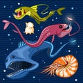 Fish Of The Deep Blue Sea Collection Set 02 Royalty Free Stock Photo