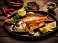 fish dish carefully generated by ai