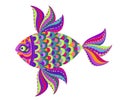 Fish doodle Royalty Free Stock Photo