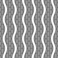 Fish, dragon, snake scales seamless vector pattern Royalty Free Stock Photo