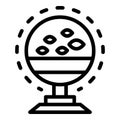 Fish echo sounder icon, outline style Royalty Free Stock Photo