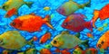 Fish Embrace: Serene Digital Sea Fish Artistry