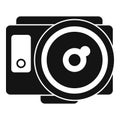 Fish eye action camera icon, simple style Royalty Free Stock Photo