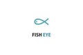 Fish and eye combination logo Royalty Free Stock Photo